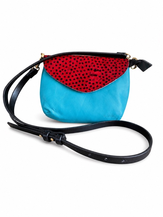 Soruka Handbags - Soruka Turquoise Leather Crossbody Bag